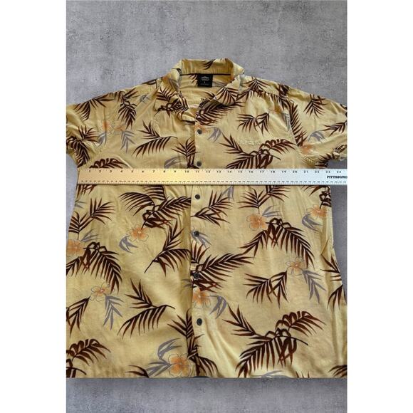 Rip Curl Surf Revival Short Sleeve Button Up Shirt Men’s Large Vintage Yellow - Picture 5 of 10